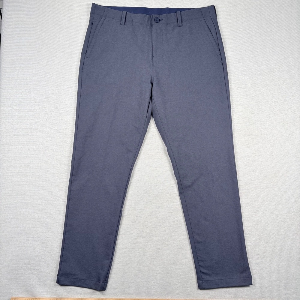 Tommy Bahama On Par Flat Front Pants Mens Size 36x30 Blue Polyester